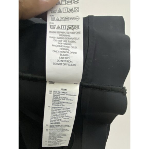 Brooks Size XL Drive Plunge Run Sports Bra Black Compressive Mesh Strappy Back - Picture 3 of 10